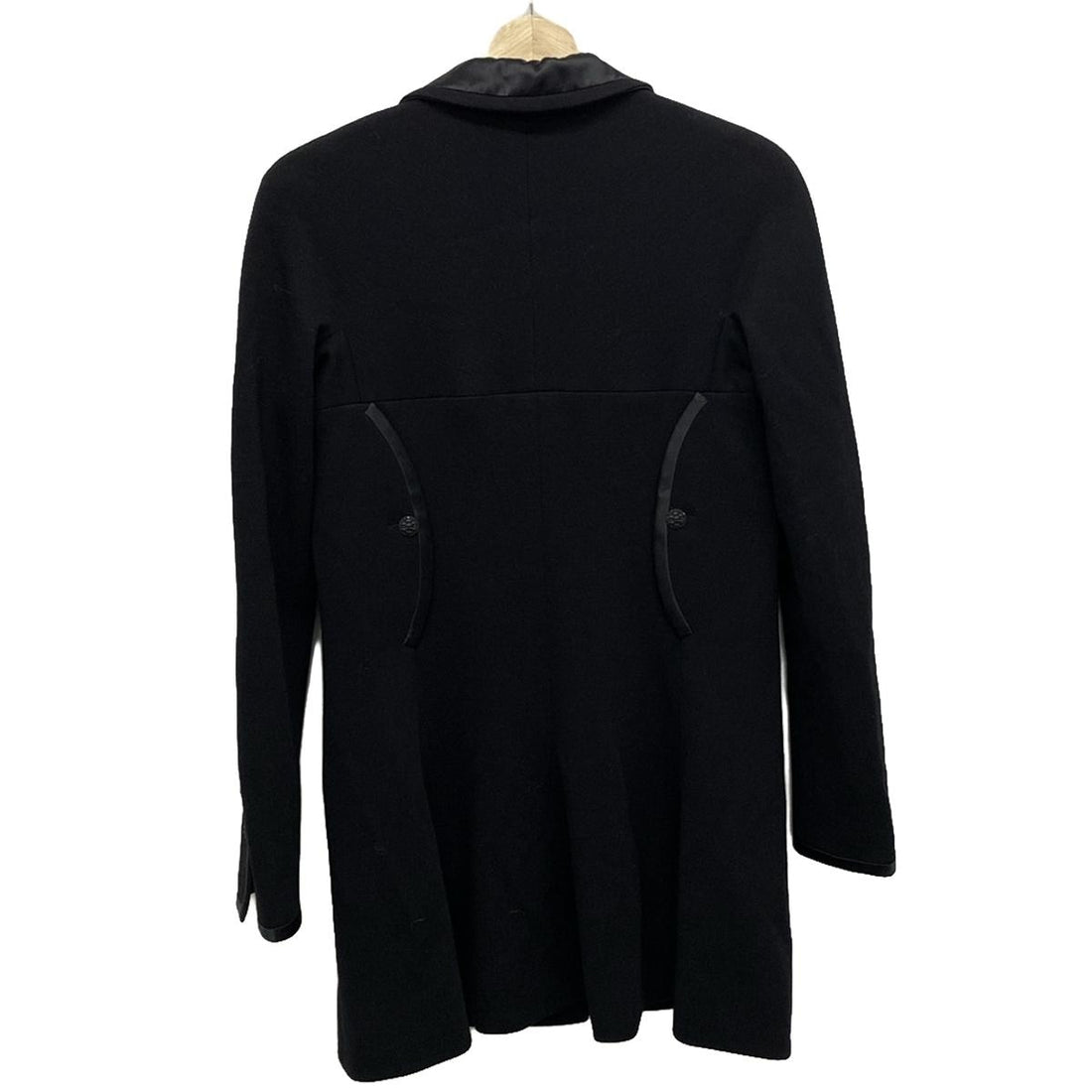 Chanel Black Wool Coat, 40