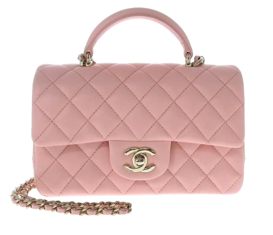 Chanel Mini Top handle Pink bag
