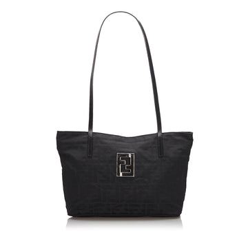 Fendi Black Nylon Fabric Zucca Tote Bag Italy