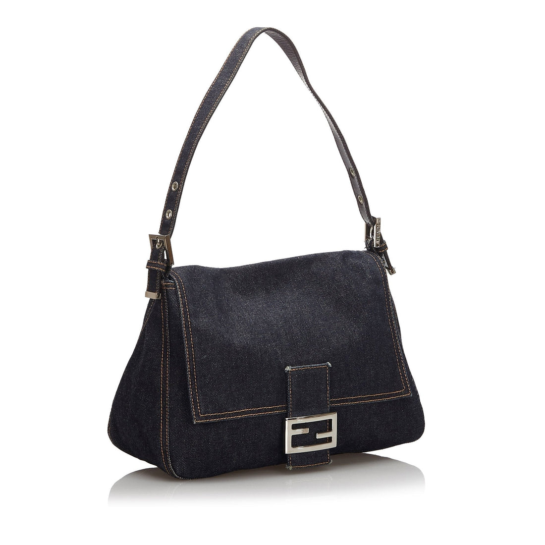 Fendi Blue Denim Fabric Mamma Forever Italy