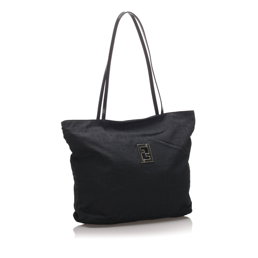 Fendi Black Nylon Fabric Zucca Tote Bag Italy