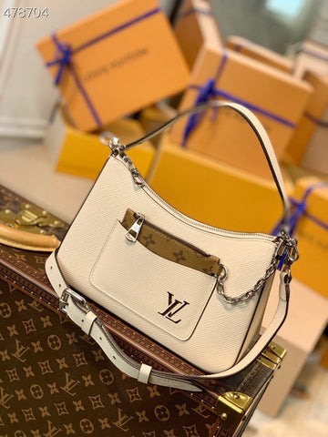 LV Marelle Epi White For Womtlm, Womtlm’s Handbags, Shoulder And Crossbody Bags 9.8in/25cm LV M80688
