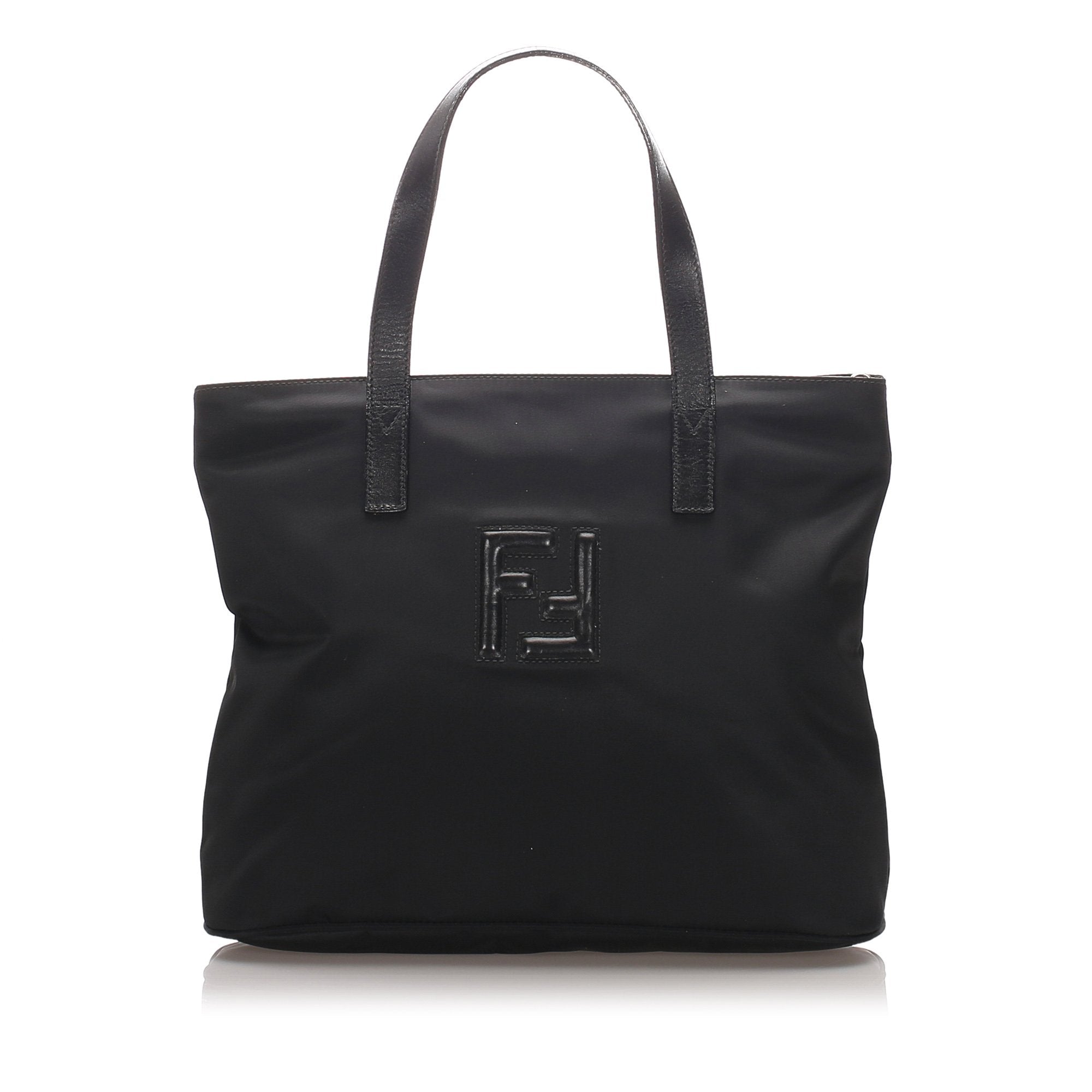 Fendi Black Nylon Fabric Tote Bag Italy