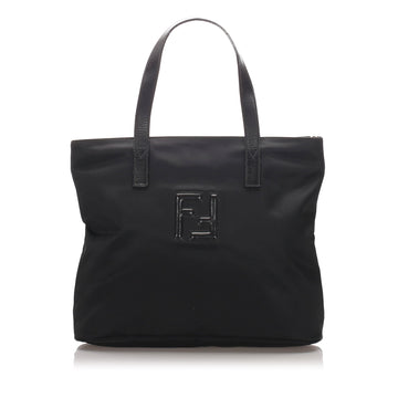Fendi Black Nylon Fabric Tote Bag Italy