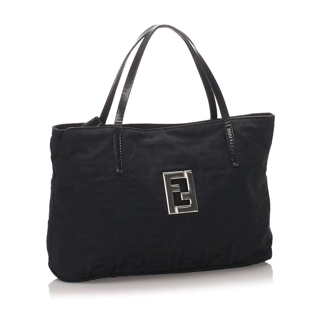 Fendi Black Nylon Fabric Zucca Tote Bag Italy