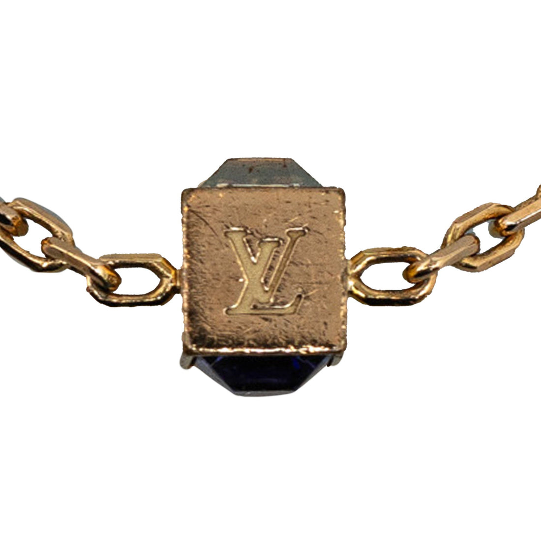 Gold Louis Vuitton Gamble Crystal Bracelet