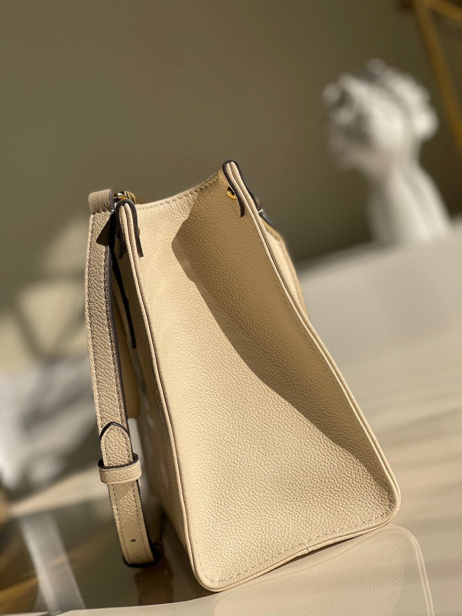 LV Onthego PM Monogram Empreinte Tourterelle Grey/Beige For Womtlm,  Shoulder And Crossbody Bags 9.8in/25cm LV M45654