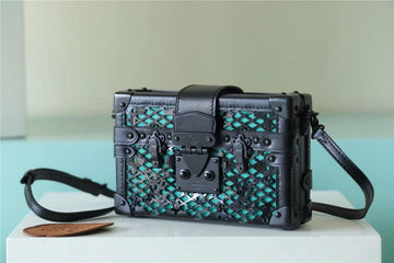 LV Petite Malle Monogram Pattern Black For Womtlm,  Shoulder And Crossbody Bags 7.9in/20cm LV 