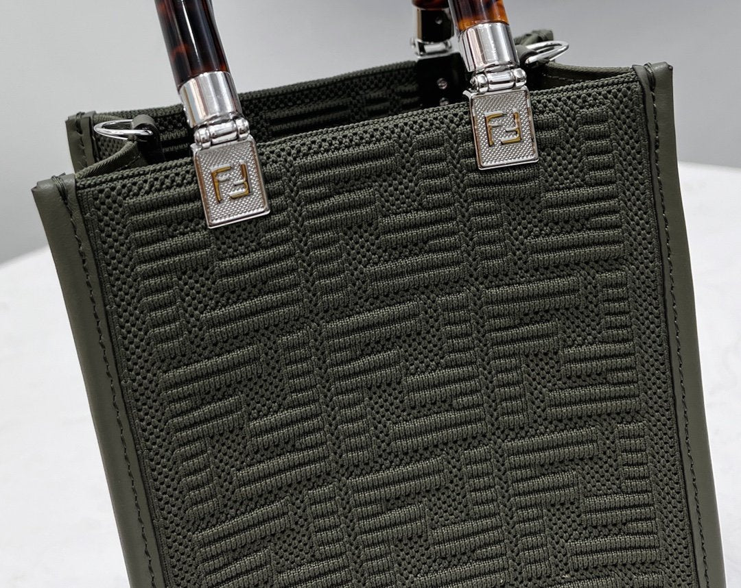 FI Mini Sunshine Shopper Black For Women, Women&#8217;s Handbags, Shoulder And CrossBody Bags 7.1in/18cm FF 8BS051