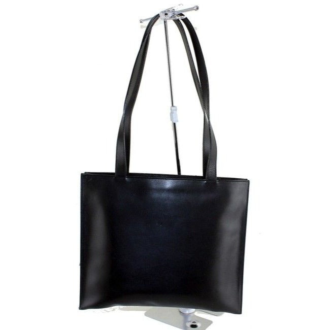 Tom Ford era, Gucci, Horse-bit style, black glossy leather, large satchel style shoulder purse with multiple compartments