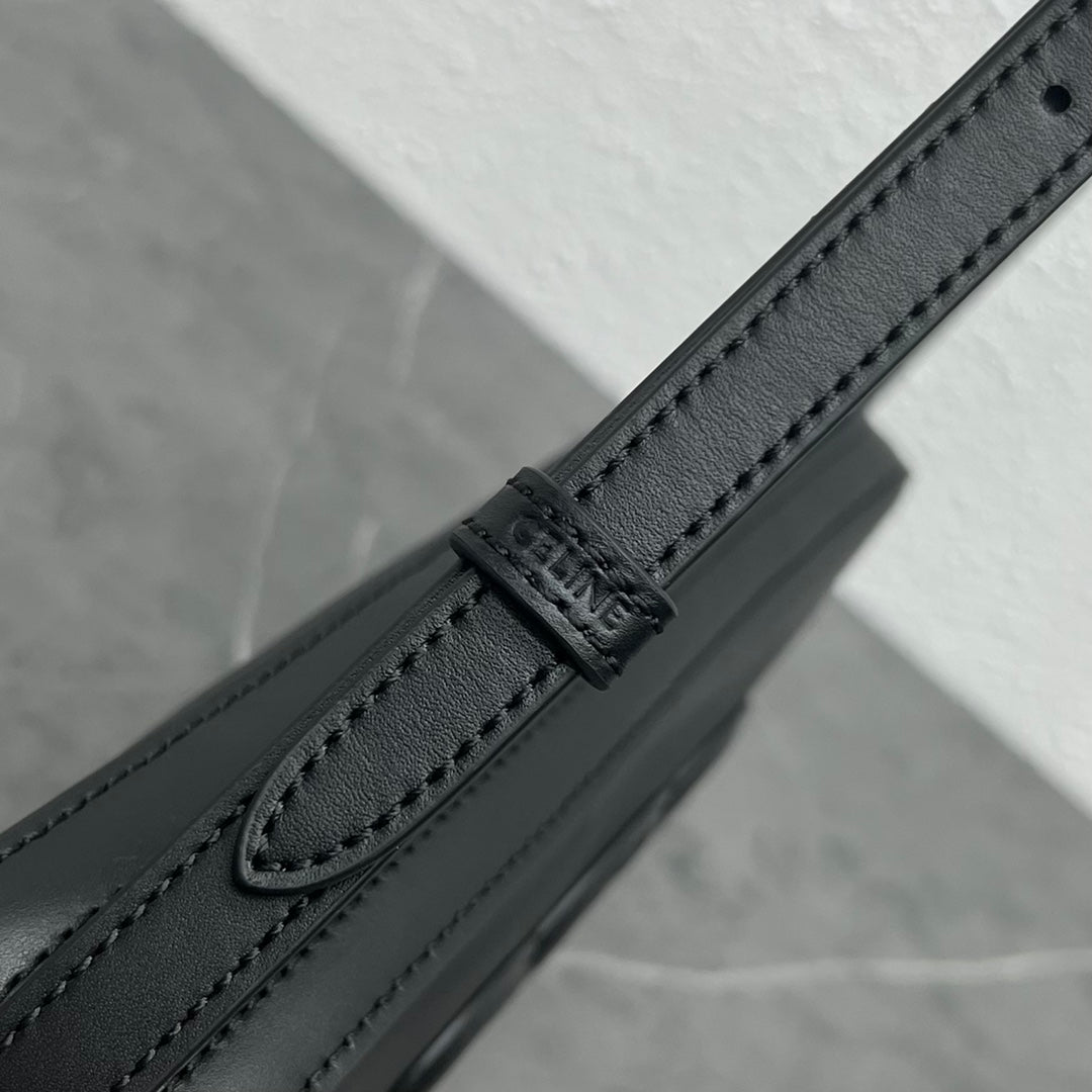 CE Camera Shoulder Bag Cuir Triomphe Black For Womtlm 10in/26cm