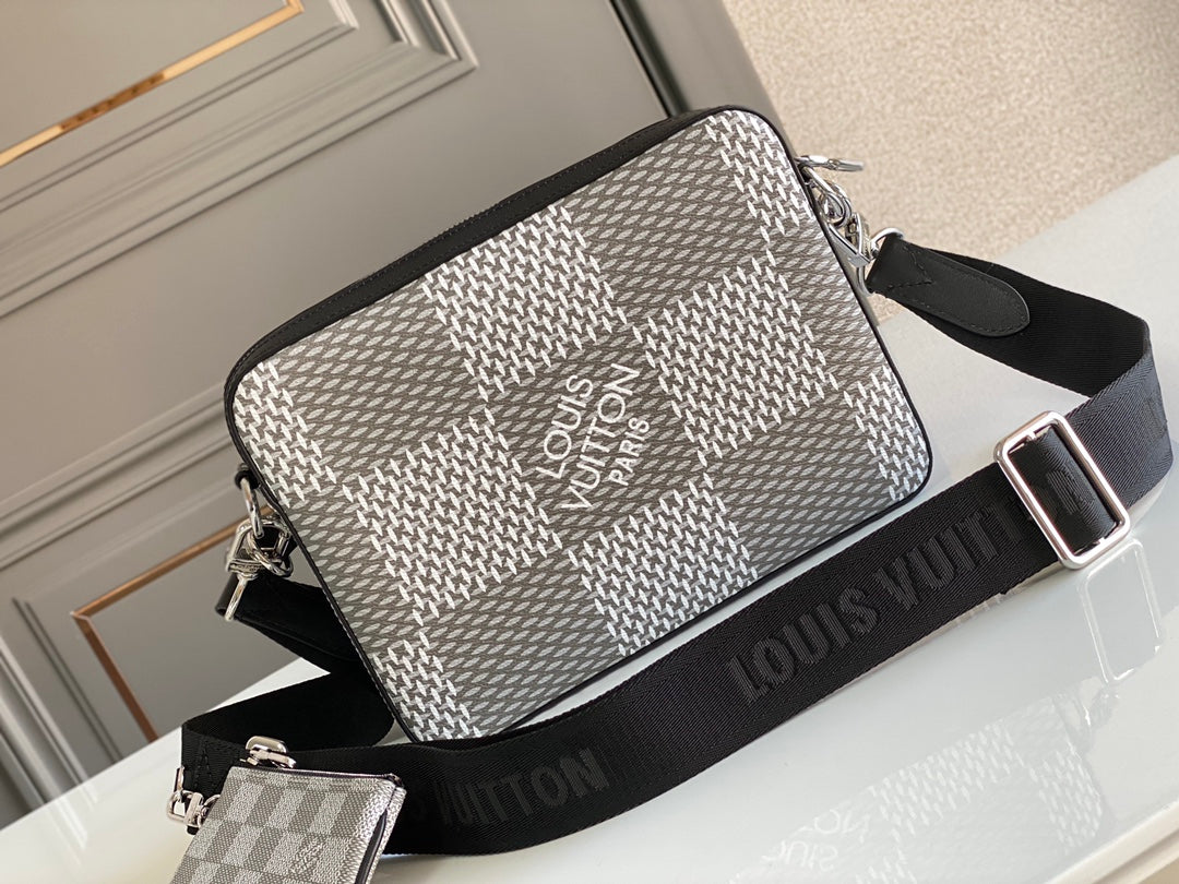 LV Trio Messtlmger Damier Graphite Plaster For Mtlm, Bags, Shoulder And Crossbody Bags 9.8in/25cm LV