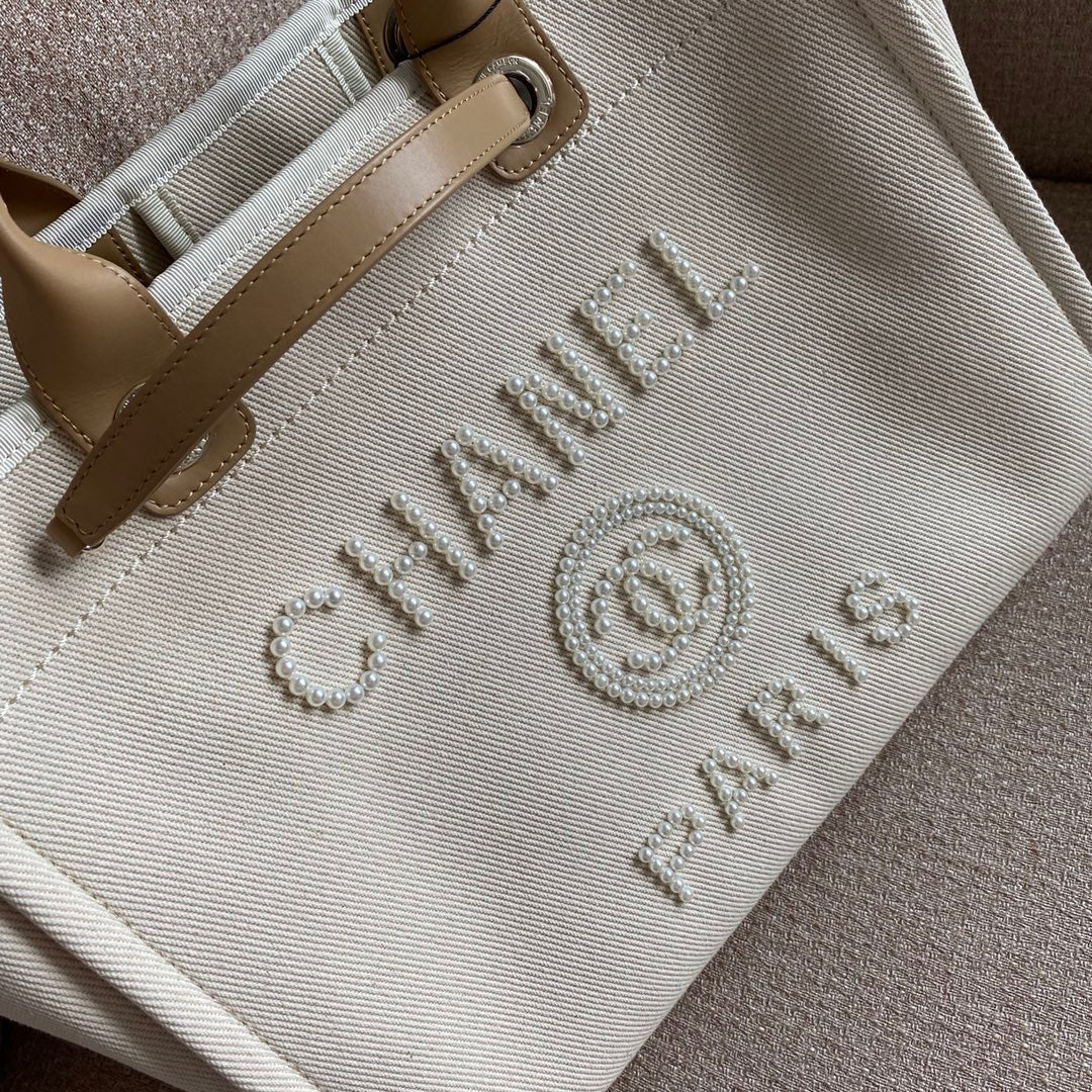 CHL Deauville Tote Tweed Bag Summer Collection White For WomTLM 15.7in/40cm