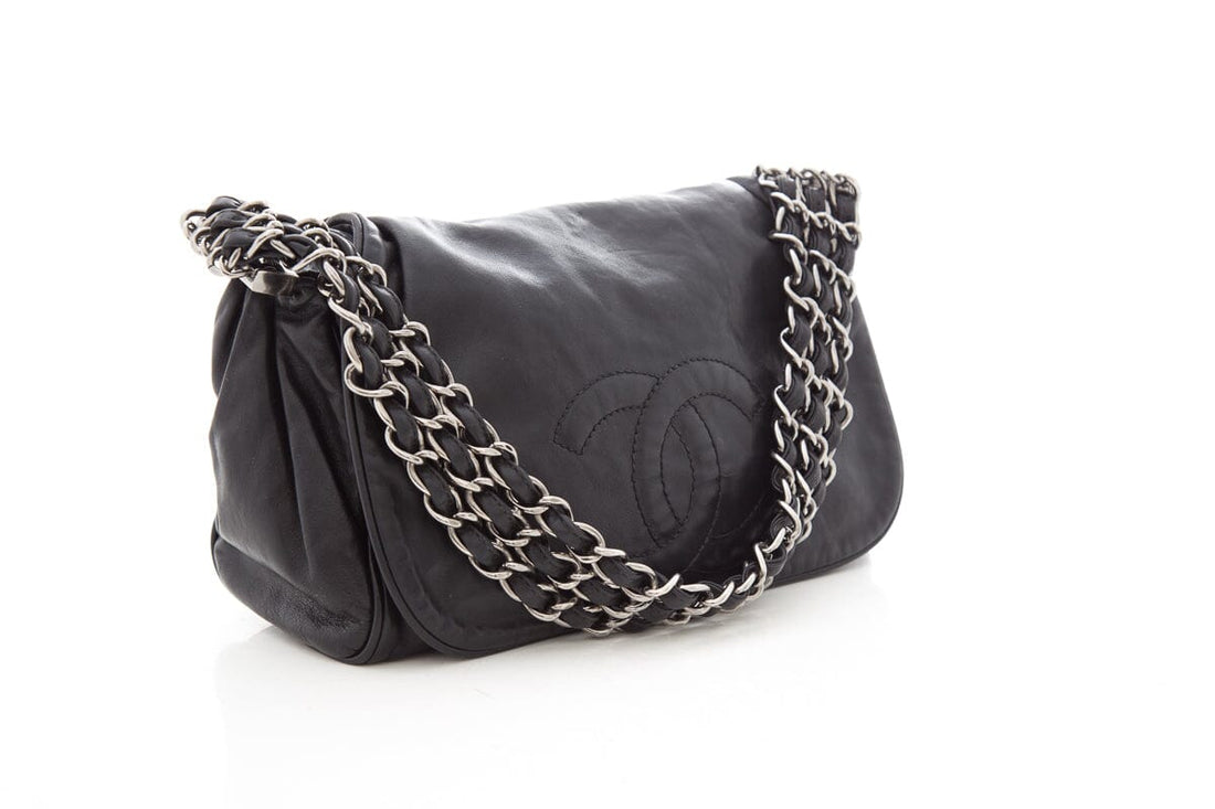 Chanel Black Rock and Chain Shoulder Bag