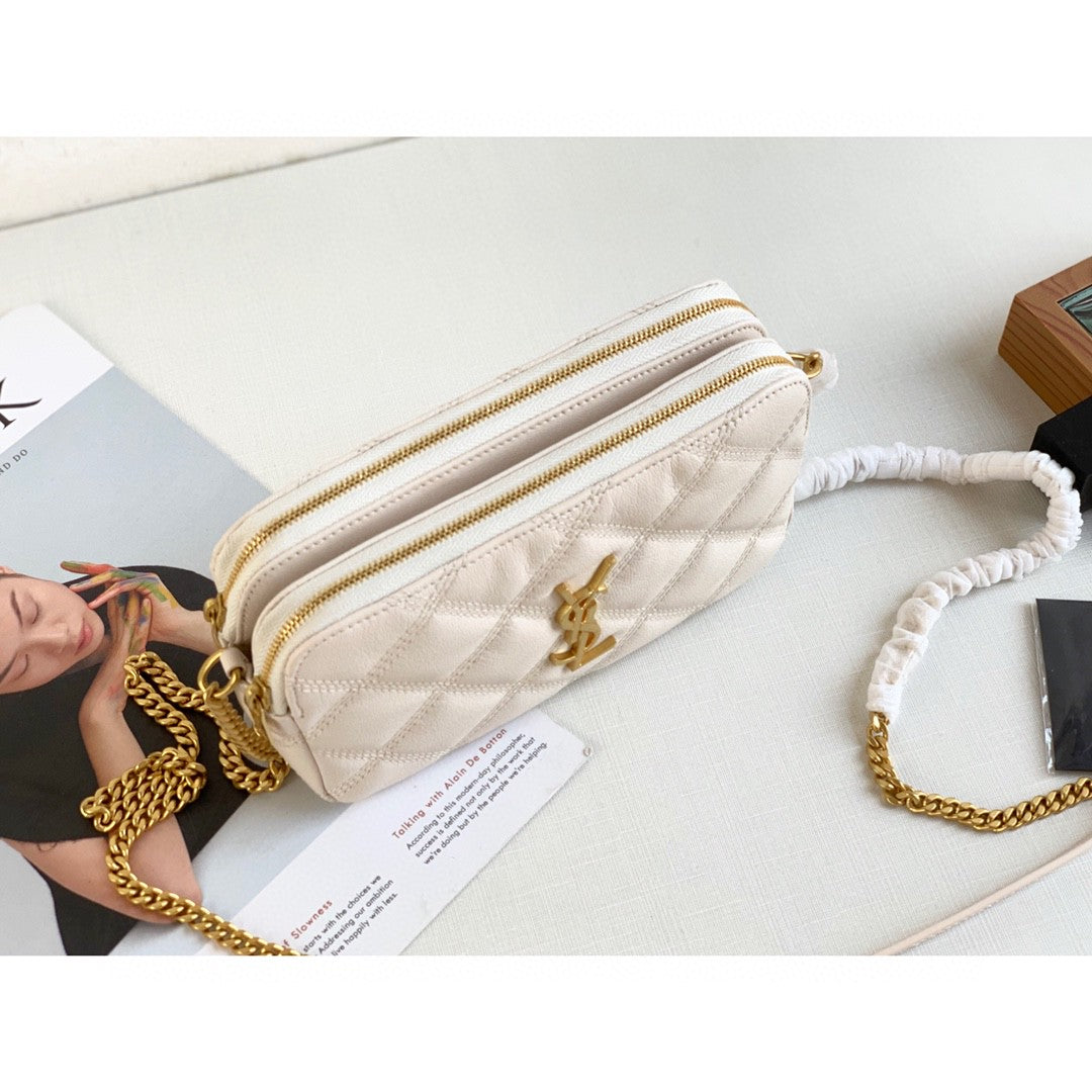 YSSL Becky Crossbody Bag White For Womtlm 7in/18cm YSL P00555149