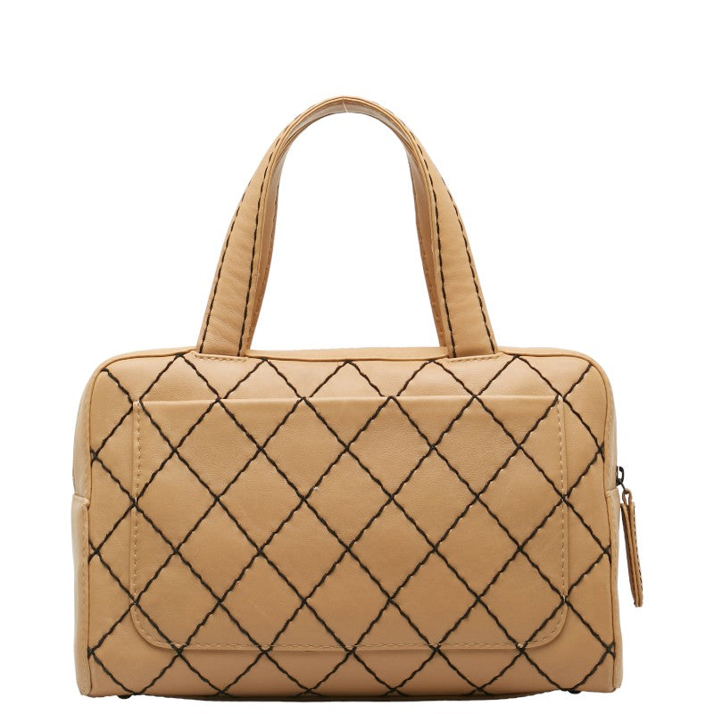 Chanel Wild Stitch Handbag Leather Handbag in Good condition