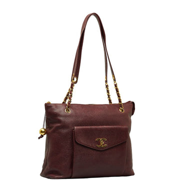 CC Caviar Chain Tote - '10s