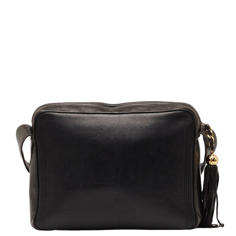 Chanel CC Leather Fringe Camera Bag Leather Crossbody Bag in Good condition