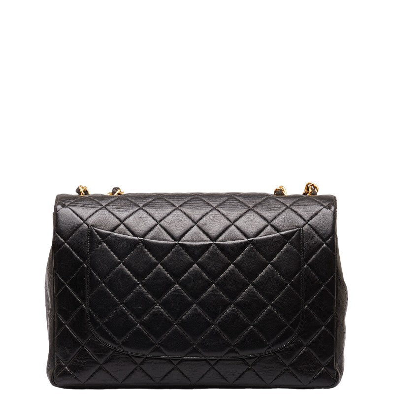Chanel Jumbo Quilted Leather Single Flap Bag Leather Shoulder Bag in Good condition