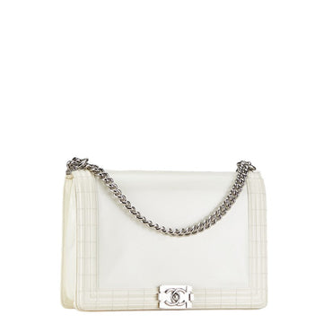 Chanel Large Reverso Le Boy Flap Bag Leather Shoulder Bag in Good condition