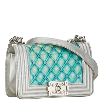 Chanel Metallic Classic Le Boy Flap Bag  Leather Shoulder Bag in Good condition