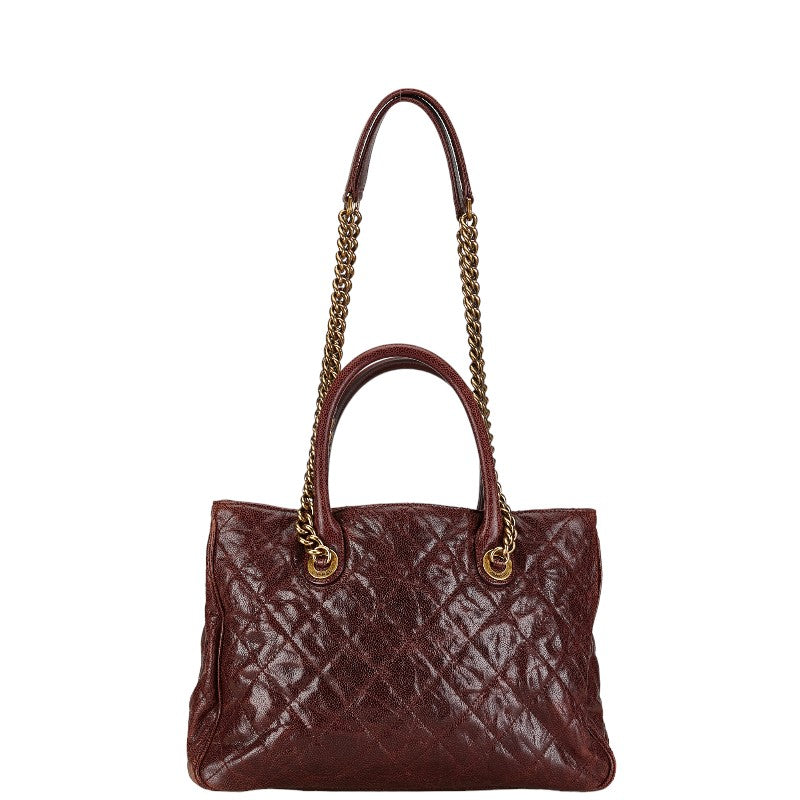 Chanel Quilted Caviar Shiva Tote Bag Leather Tote Bag in Good condition