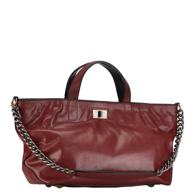 Chanel Reissue Quilted Caviar Chain Tote Bag Leather Tote Bag in Good condition