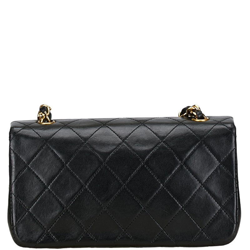 Chanel CC Quilted Leather Full Flap Bag Leather Shoulder Bag in Good condition