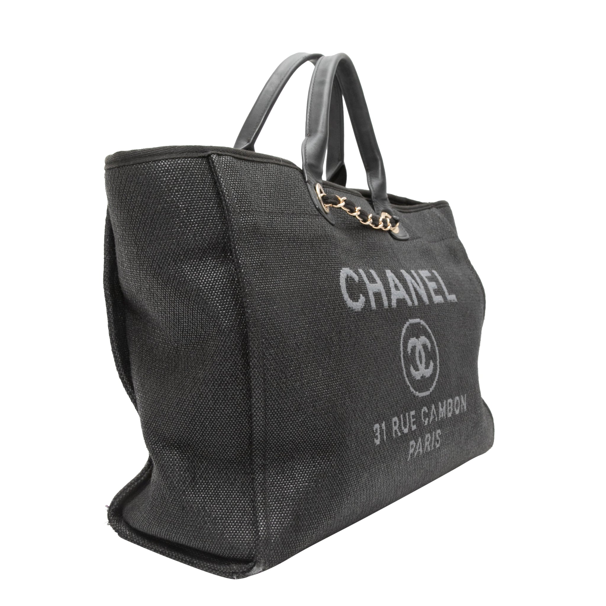 Black Chanel Medium Deauville Tote Bag