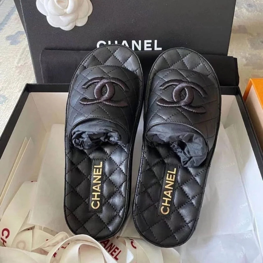 Chanel Slides In 2 Colors