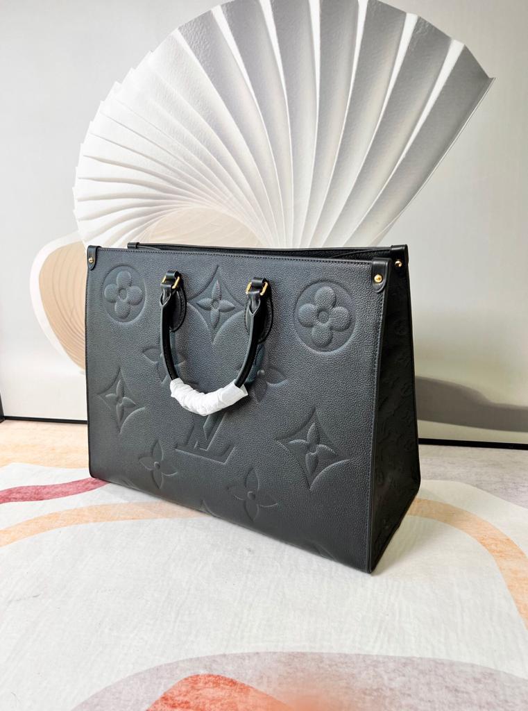LV Onthego GM Monogram Empreinte Tote Bag Black For Womtlm 41cm LV M44925