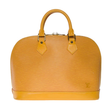 LOUIS VUITTON Alma handbag in Yellow epi leather with gold hardware