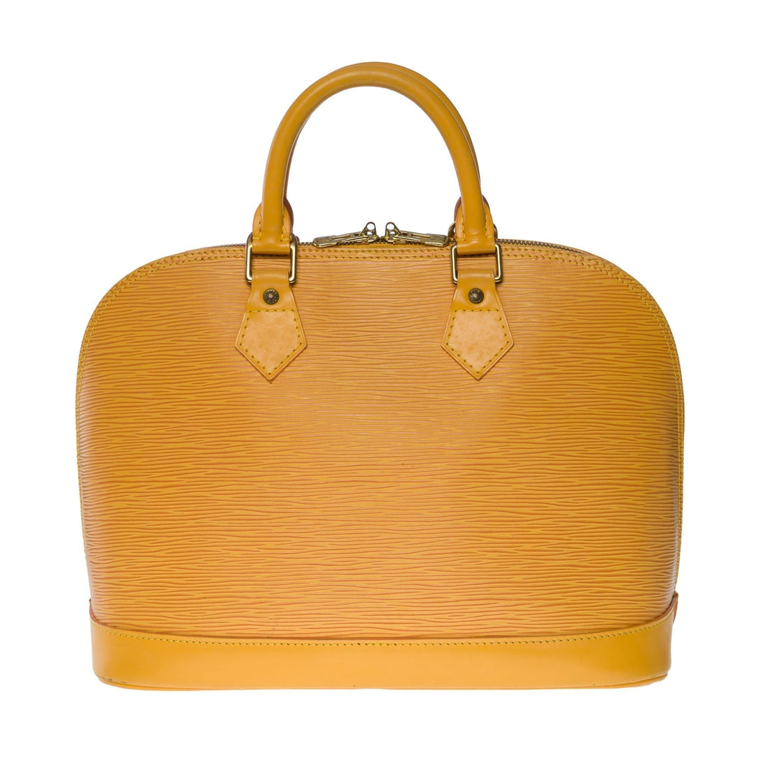 LOUIS VUITTON Alma handbag in Yellow epi leather with gold hardware