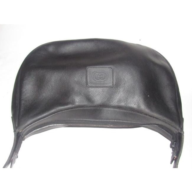 Gucci Xl Vintage Purses Black And Gg Leather Hobo Bag