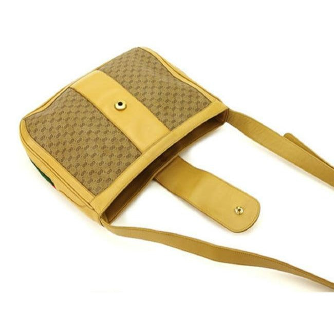 Gucci Brown micro Guccissima Leather Hobo Crossbody Bag w Boot Snap