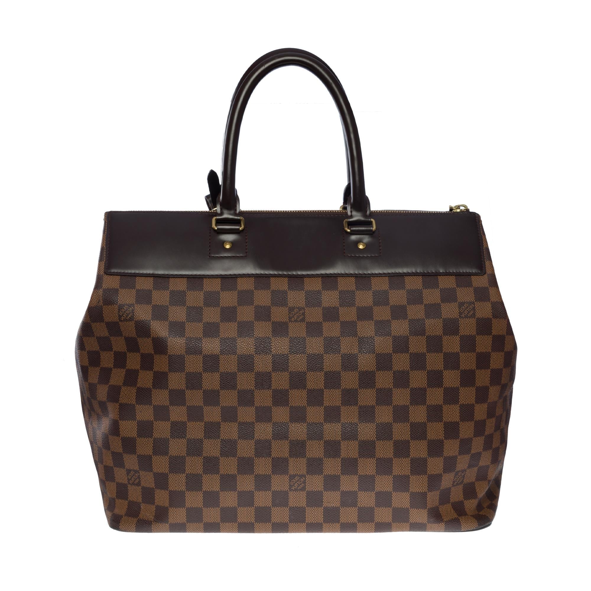 LOUIS VUITTON Neo Greenwich travel bag in brown canvas, golden hardware