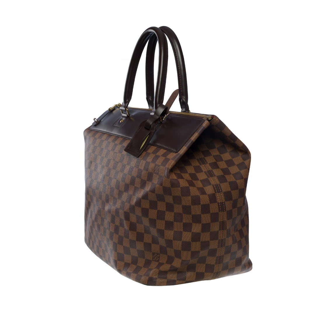 LOUIS VUITTON Neo Greenwich travel bag in brown canvas, golden hardware