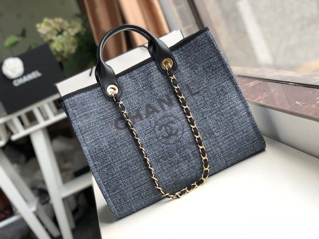 CHL Deauville Tote 38cm Blue/Black For WomTLM A66941