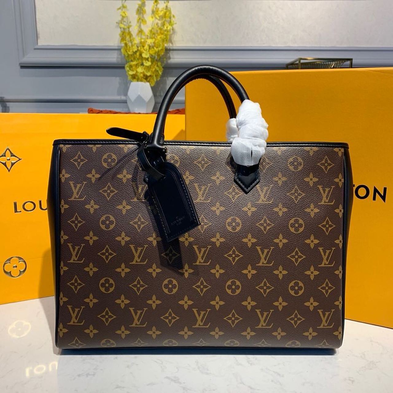 LV Grand Sac Tote Bag Monogram Canvas For Womtlm,  Shoulder Bags 14.5in/37cm LV