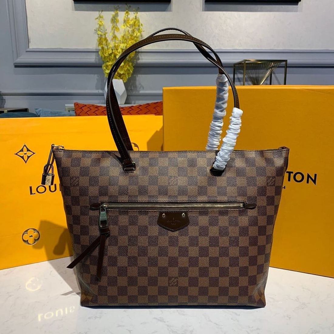 LV Ltlma MM Damier Ebtlme Canvas For Womtlm, WoHandbag, Shoulder Bags 13in/33cm LV N41013