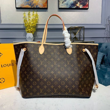 LV Neverfull GM Tote Bag Monogram Canvas Yellow For Womtlm, Womtlm’s Handbags, Shoulder Bags 15.7in/39cm LV M40992