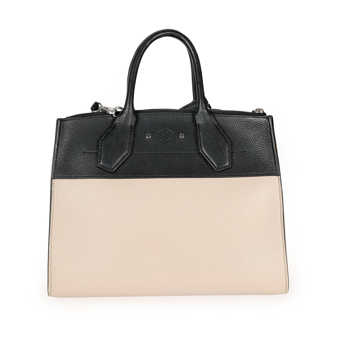 LOUIS VUITTON Black & Galet Calfskin City Steamer MM