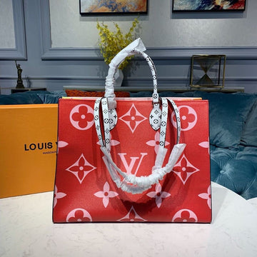 LV OnTheGo GM Tote Bag Monogram Giant Canvas Red/Pink/Yellow For Womtlm,  Shoulder Bags 16.3in/41.5cm LV M44569