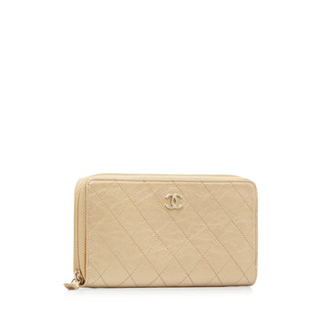 Chanel CC Zip Around Wallet Long Wallets