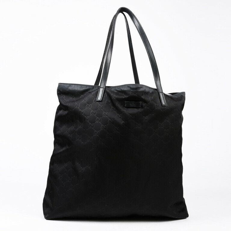 Gucci Tote Bag Large Black Guccissima Nylon