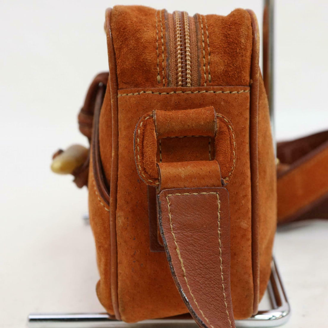 Indistinguishable  Fendi Shoulder Bag Brown Suede Leather (SHC1-14262)