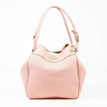Fendi Romano Selleria Shoulder Bag Small Pink Leather