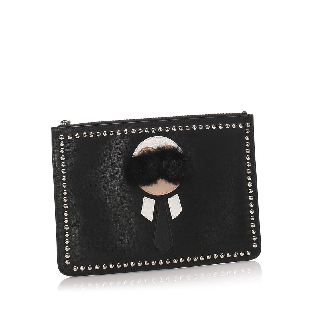 Fendi Black Others Leather Karlito Clutch Bag Italy