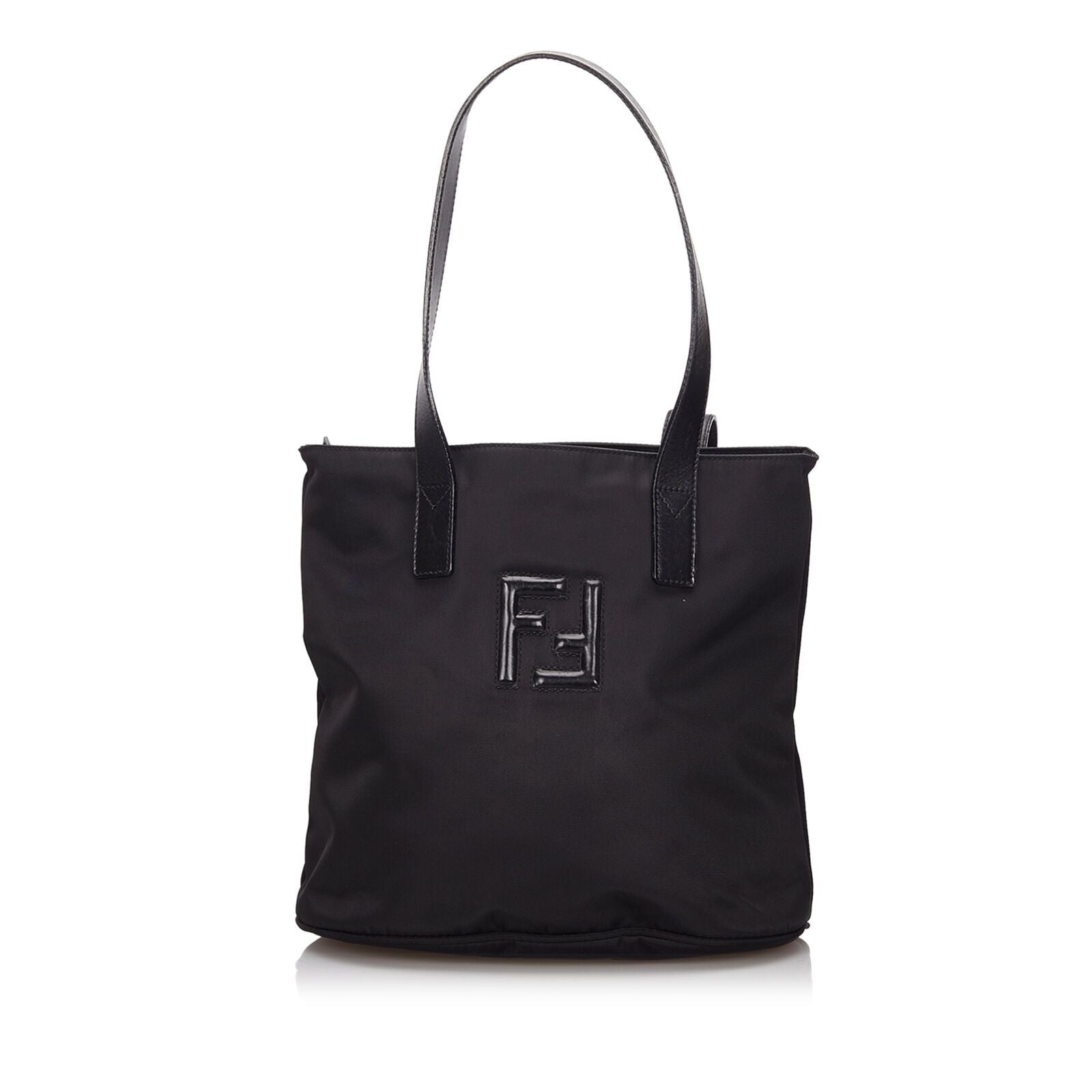 Fendi Black Nylon Fabric Tote Bag Italy