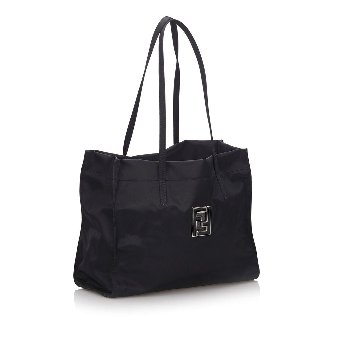 Fendi Black Nylon Fabric Tote Bag Italy